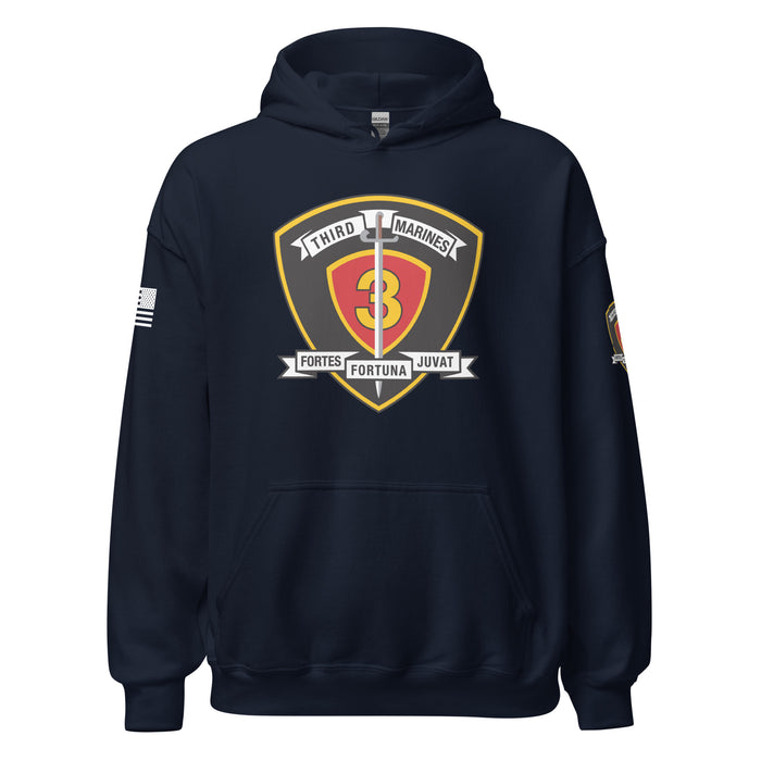 1st Bn 3rd Marines (1/3 Marines) Unisex Hoodie Tactically Acquired Navy S 