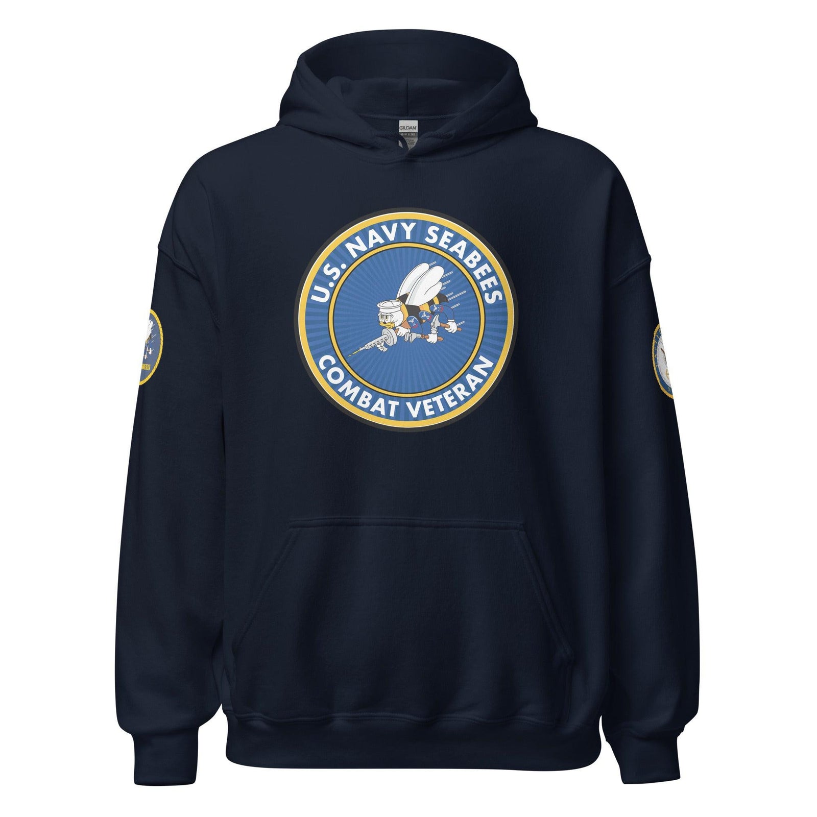 U.S. Navy Seabees Combat Veteran Unisex Hoodie Tactically Acquired Navy S 