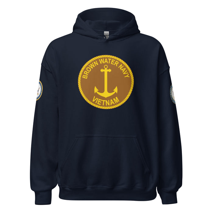 Brown Water Navy Vietnam Unisex Hoodie Tactically Acquired Navy S 