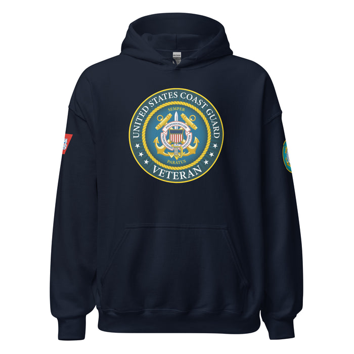 U.S. Coast Guard Veteran Unisex Hoodie Tactically Acquired Navy S 