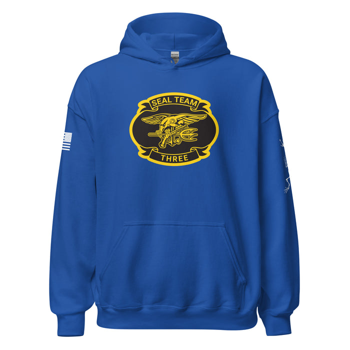 U.S. Navy SEAL Team 3 Frogman Unisex Hoodie Tactically Acquired Royal S 