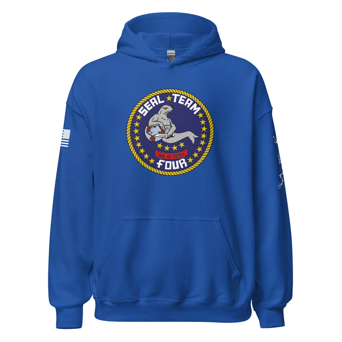 U.S. Navy SEAL Team 4 Frogman Unisex Hoodie Tactically Acquired Royal S 