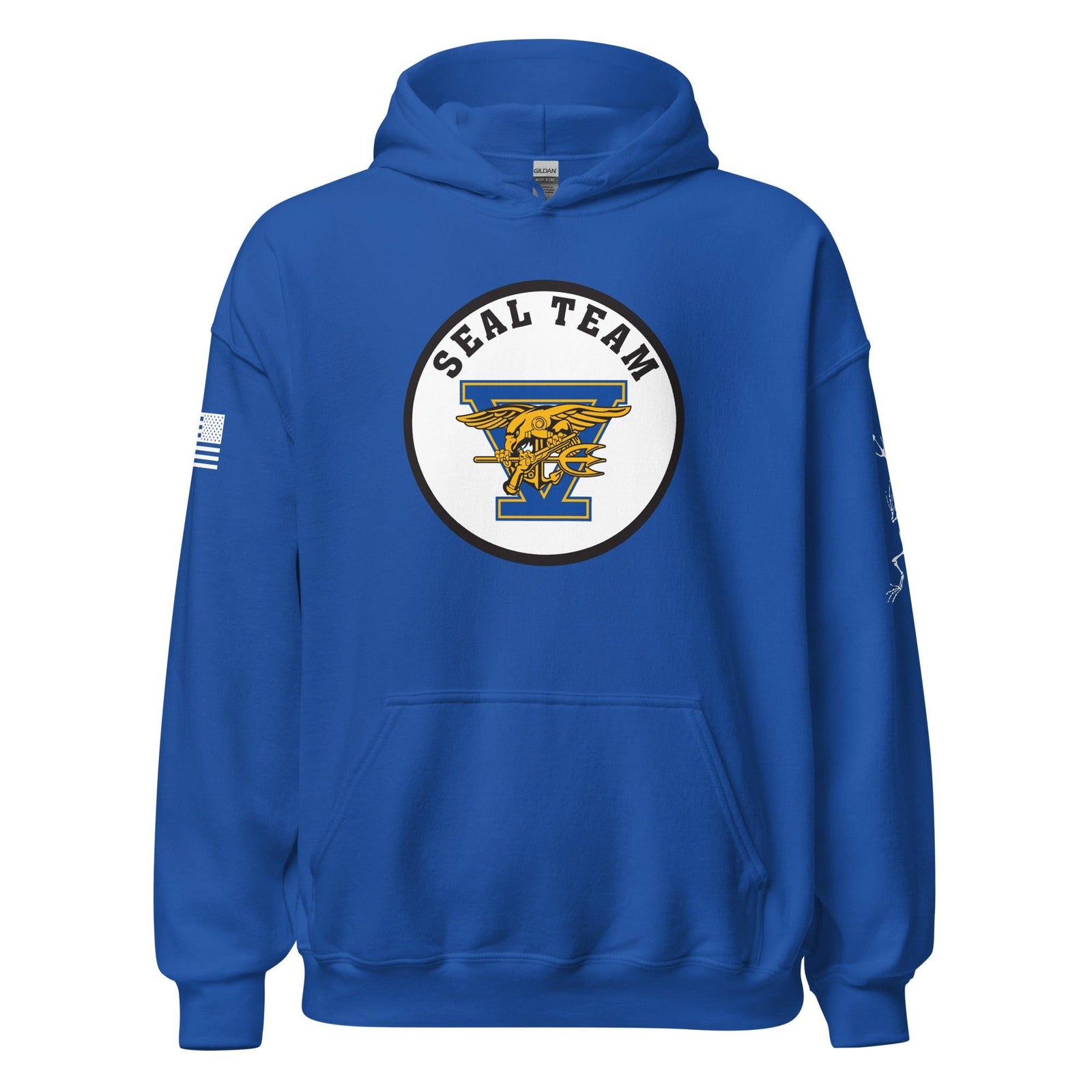 U.S. Navy SEAL Team 5 Frogman Unisex Hoodie Tactically Acquired Royal S 
