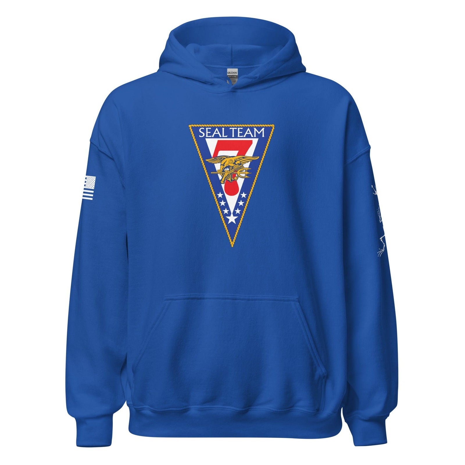 U.S. Navy SEAL Team 7 Frogman Unisex Hoodie Tactically Acquired Royal S 