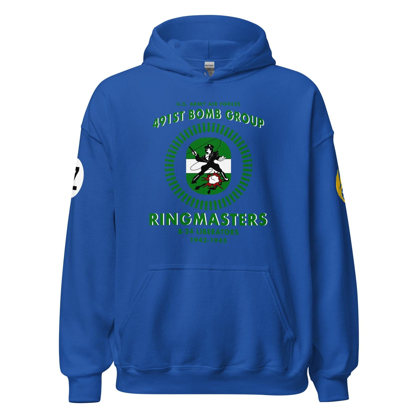 491st Bomb Group (Heavy) 'Ringmasters' WW2 Legacy Unisex Hoodie Tactically Acquired Royal S 