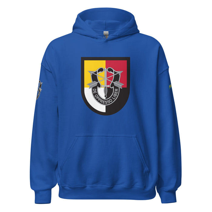U.S. Army 3rd Special Forces Group (3rd SFG) Beret Flash Unisex Hoodie Tactically Acquired Royal S 