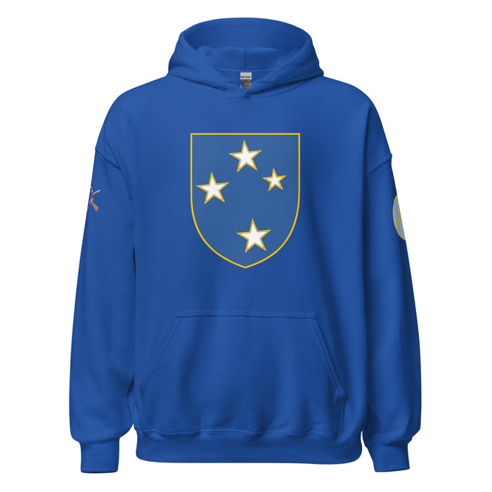 U.S. Army 23rd Infantry Division (23ID) Infantry Branch Unisex Hoodie Tactically Acquired Royal S 