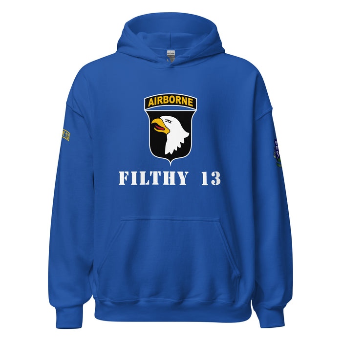 Filthy Thirteen 101st Airborne Division WW2 Unisex Hoodie Tactically Acquired Royal S 