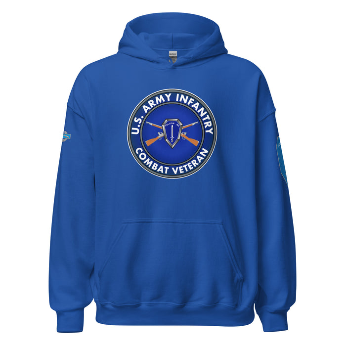 U.S. Army Infantry Branch Combat Veteran Unisex Hoodie Tactically Acquired Royal S 