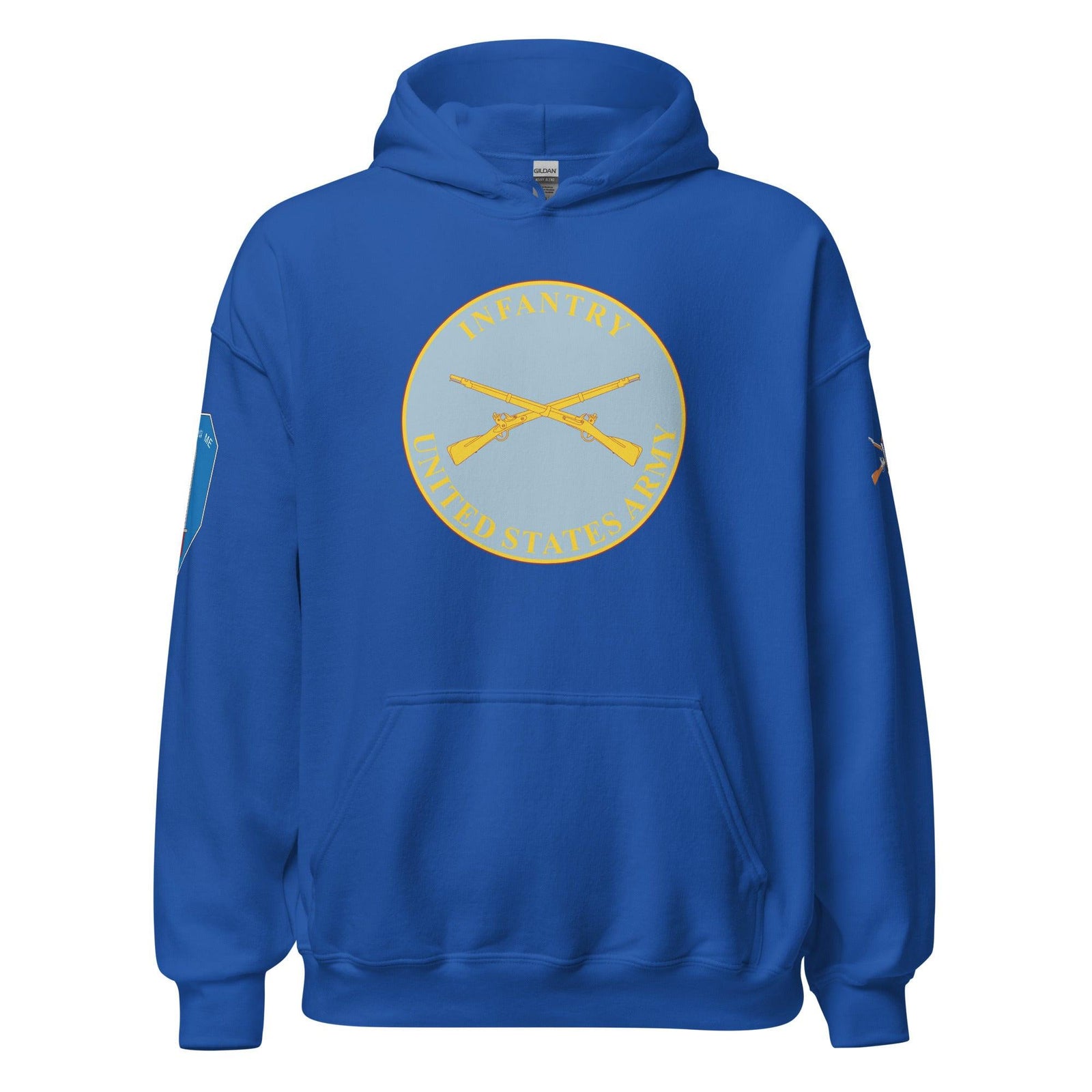 U.S. Army Infantry Branch Plaque Unisex Hoodie Tactically Acquired Royal S 