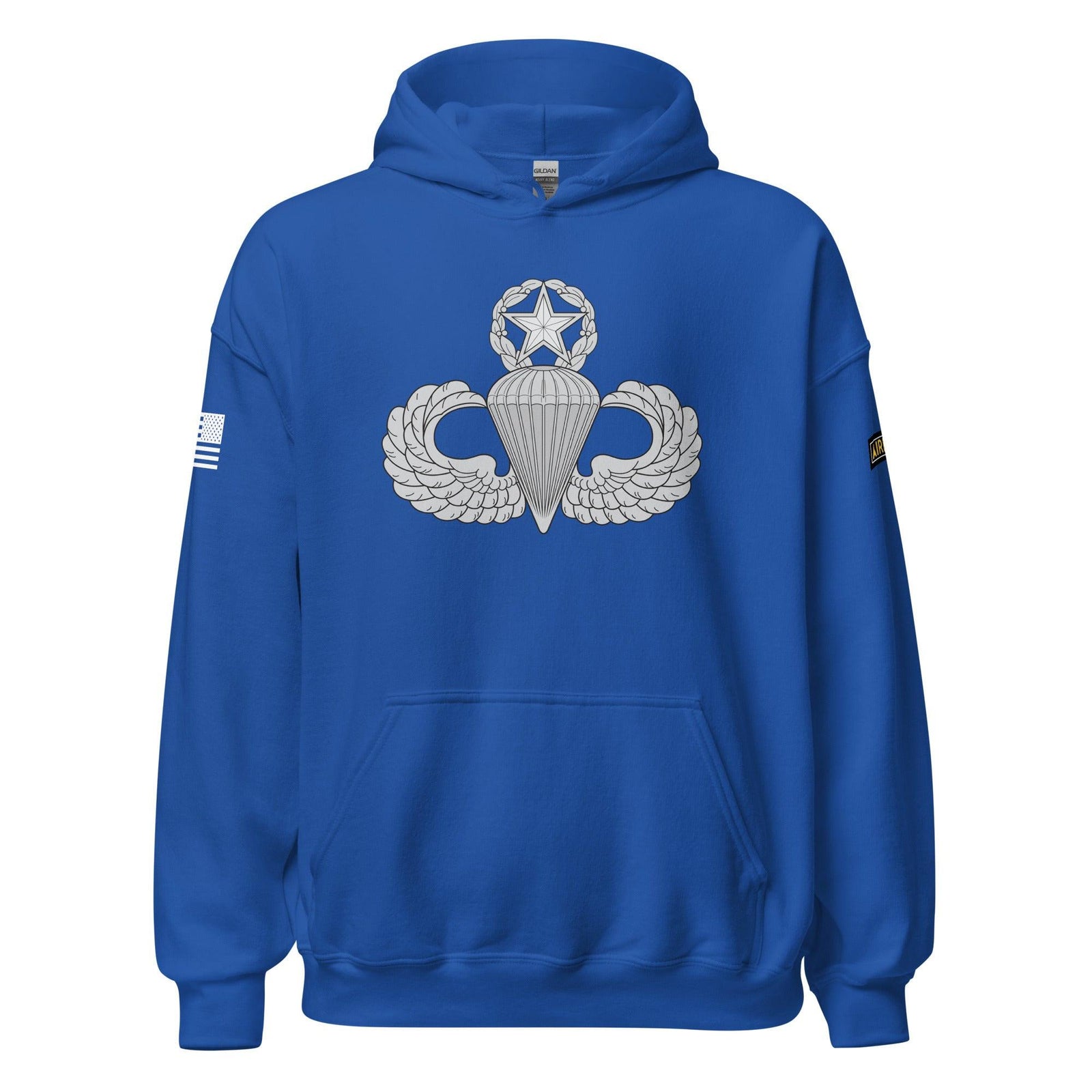 U.S. Army Master Parachutist Badge Unisex Paratrooper Hoodie Tactically Acquired Royal S 