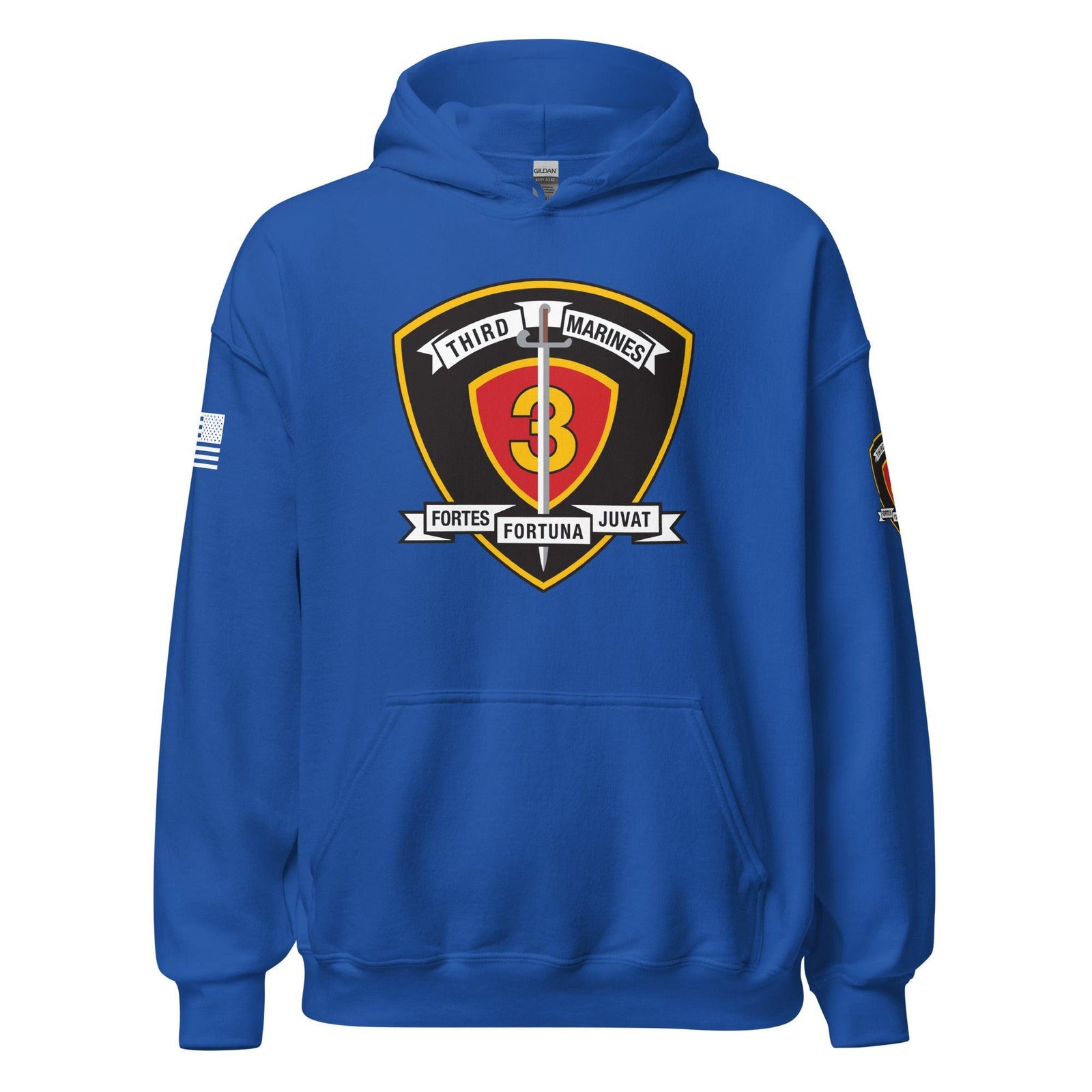 1st Bn 3rd Marines (1/3 Marines) Unisex Hoodie Tactically Acquired Royal S 
