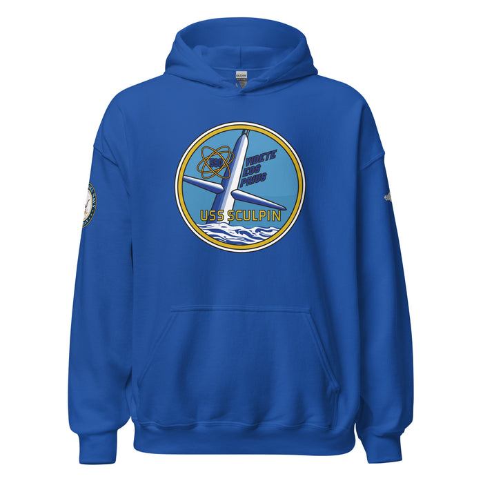 USS Sculpin (SSN-590) U.S. Navy Veteran Unisex Hoodie Tactically Acquired Royal S 