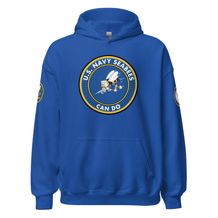 U.S. Navy Seabees "Can Do" Motto Unisex Hoodie Tactically Acquired Royal S 