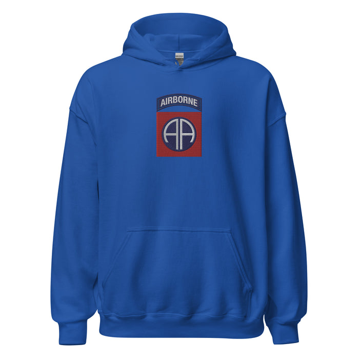 82nd Airborne Division Embroidered Unisex Hoodie Tactically Acquired Royal S 