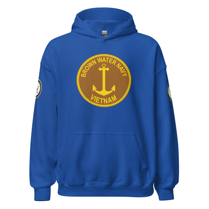 Brown Water Navy Vietnam Unisex Hoodie Tactically Acquired Royal S 