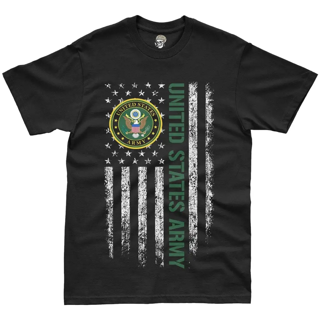 United States Army American Flag T-Shirt Tactically Acquired   