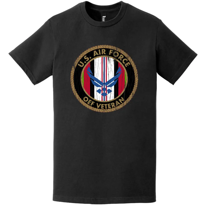 Distressed U.S. Air Force OEF Veteran Emblem T-Shirt Tactically Acquired   
