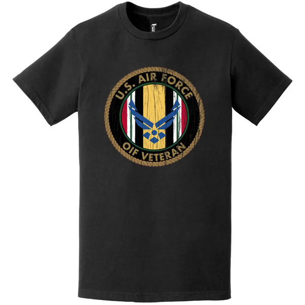 Distressed U.S. Air Force Operation Iraqi Freedom (OIF) Veteran T-Shirt