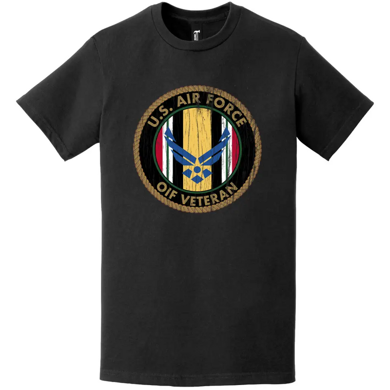 Distressed U.S. Air Force Operation Iraqi Freedom (OIF) Veteran T-Shirt