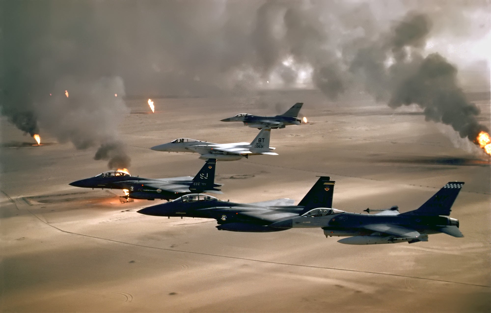 US Air Force operations during Desert Storm, representing Tactically Acquired USAF Gulf War merchandise collection.