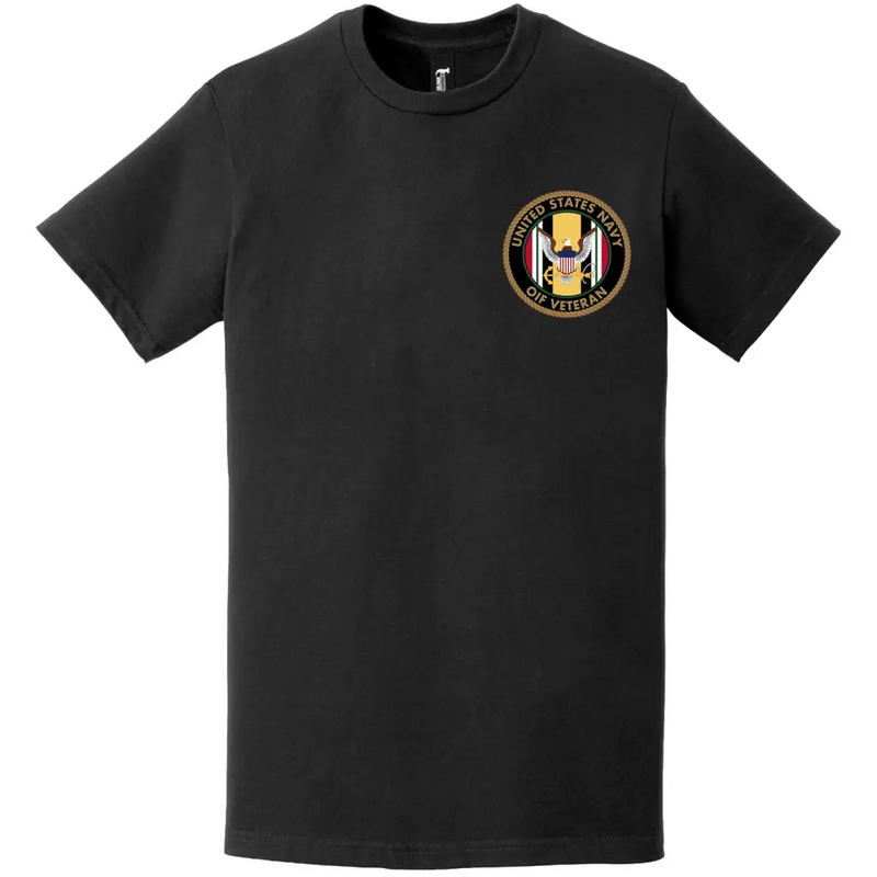 U.S. Navy Operation Iraqi Freedom (OIF) Veteran Left Chest T-Shirt