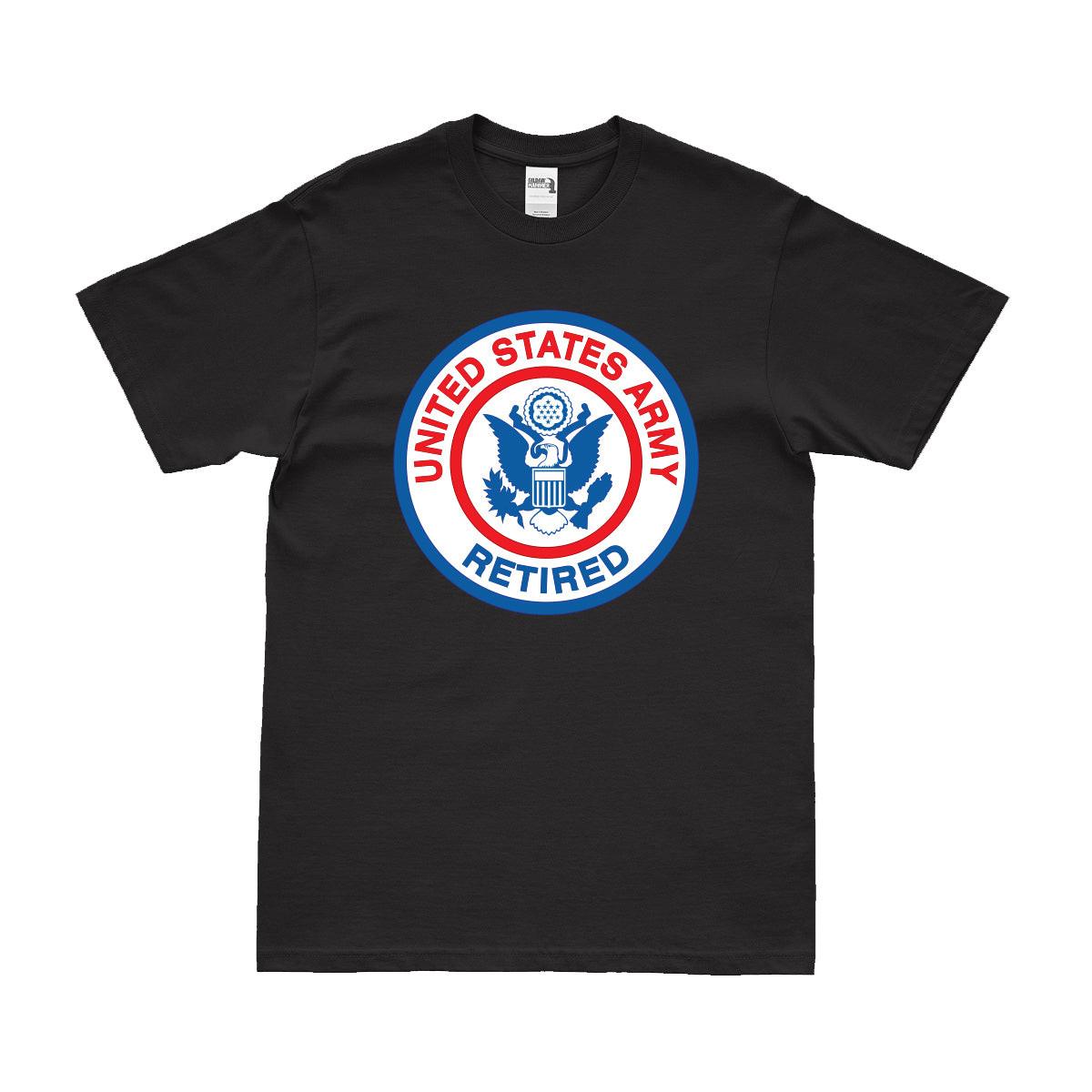 Retired U.S. Army Logo Emblem Seal T-Shirt Tactically Acquired Small Black 