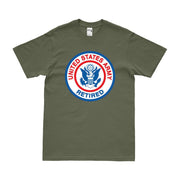 Retired U.S. Army Logo Emblem Seal T-Shirt Tactically Acquired Small Military Green 