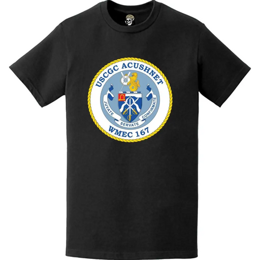 USCGC Acushnet (WMEC-167) Ship's Crest Emblem Logo T-Shirt Tactically Acquired   