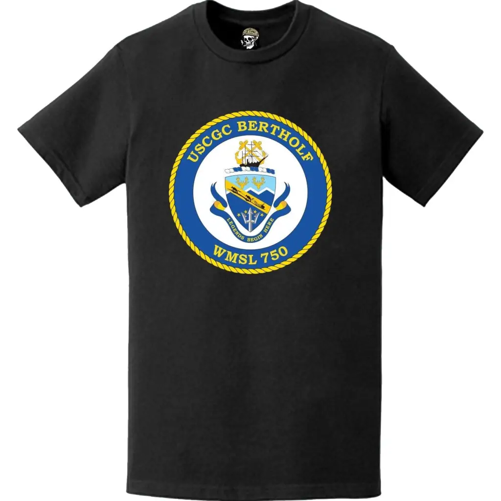 USCGC Bertholf (WMSL-750) Ship's Crest Emblem Logo T-Shirt Tactically Acquired   