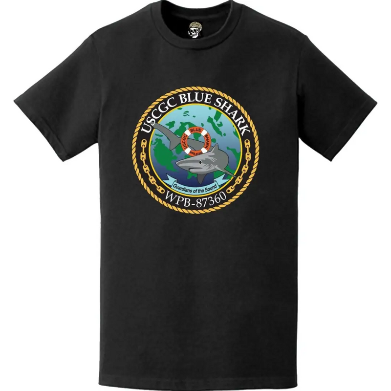 USCGC Blue Shark (WPB-87360) Ship's Crest Emblem Logo T-Shirt