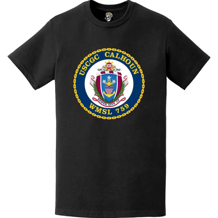 USCGC Calhoun (WMSL-759) Ship's Crest Emblem Logo T-Shirt Tactically Acquired   