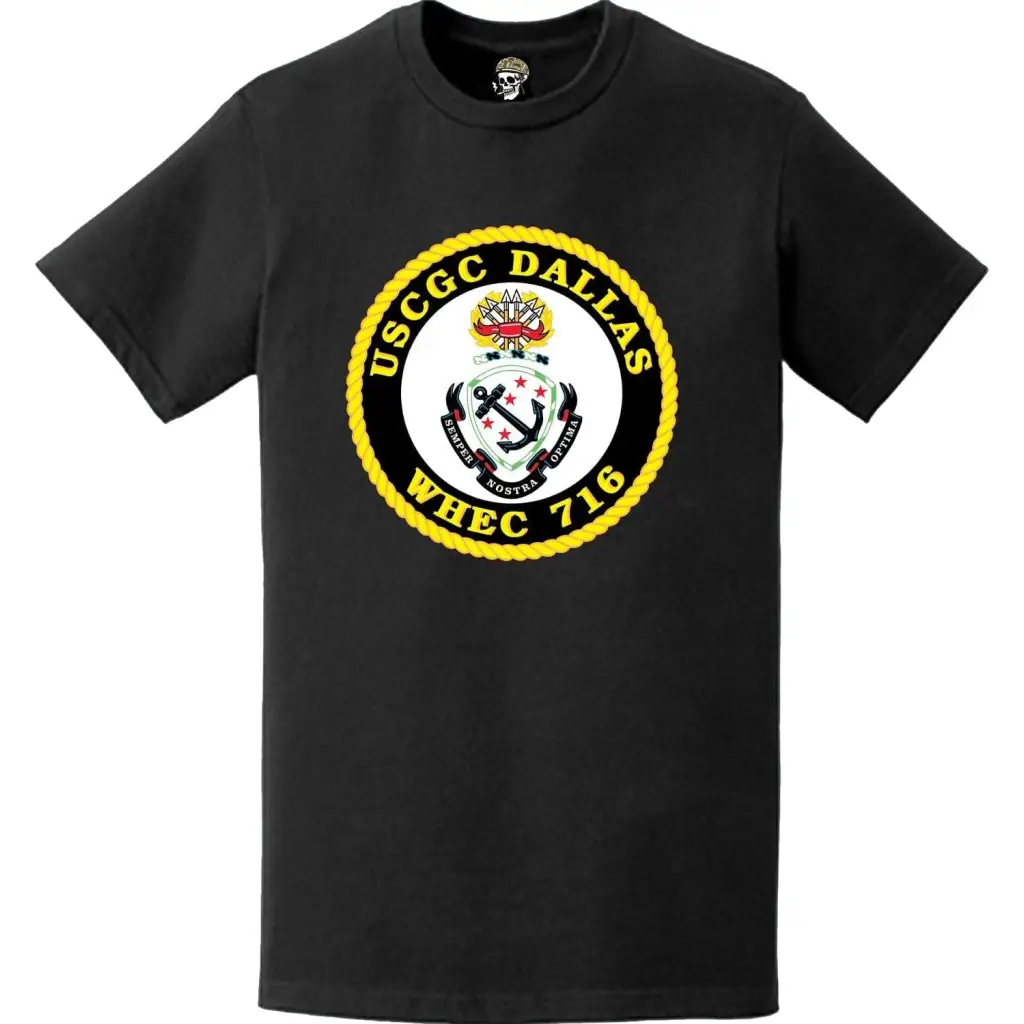 USCGC Dallas (WHEC-716) Ship's Crest Emblem Logo T-Shirt Tactically Acquired   