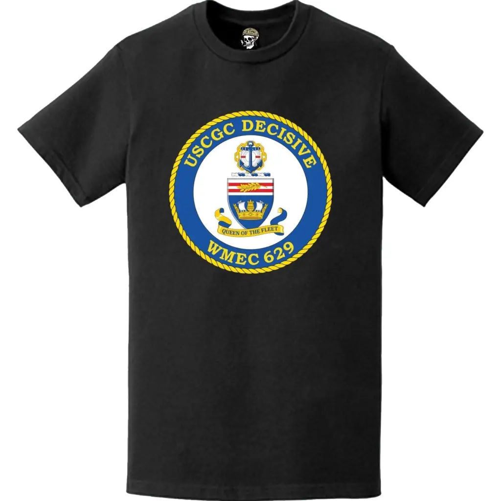 USCGC Decisive (WMEC-629) Ship's Crest Emblem Logo T-Shirt Tactically Acquired   