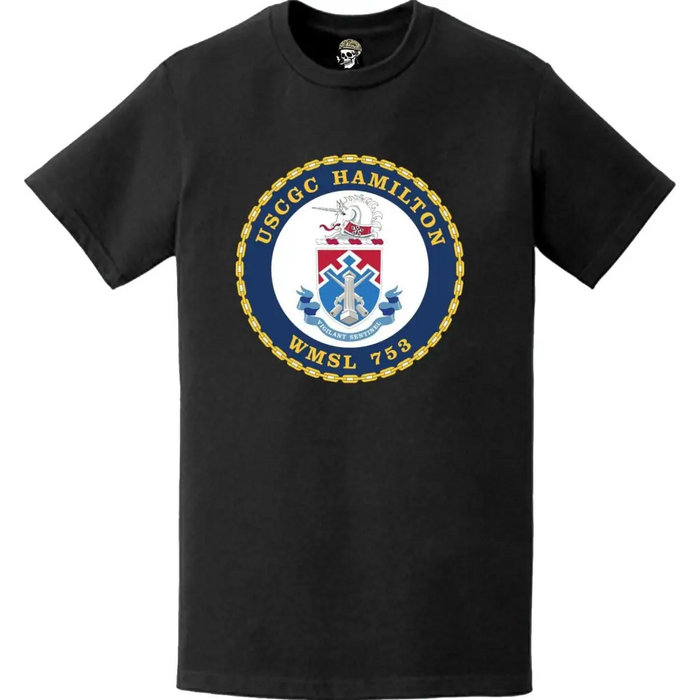 USCGC Hamiliton (WMSL-753) Ship's Crest Emblem Logo T-Shirt Tactically Acquired   
