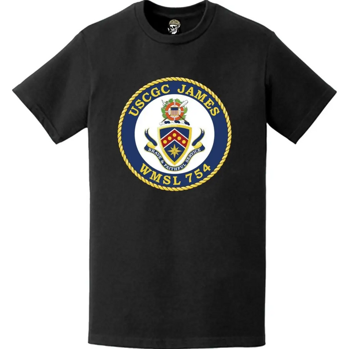 USCGC James (WMSL-754) Ship's Crest Emblem Logo T-Shirt Tactically Acquired   
