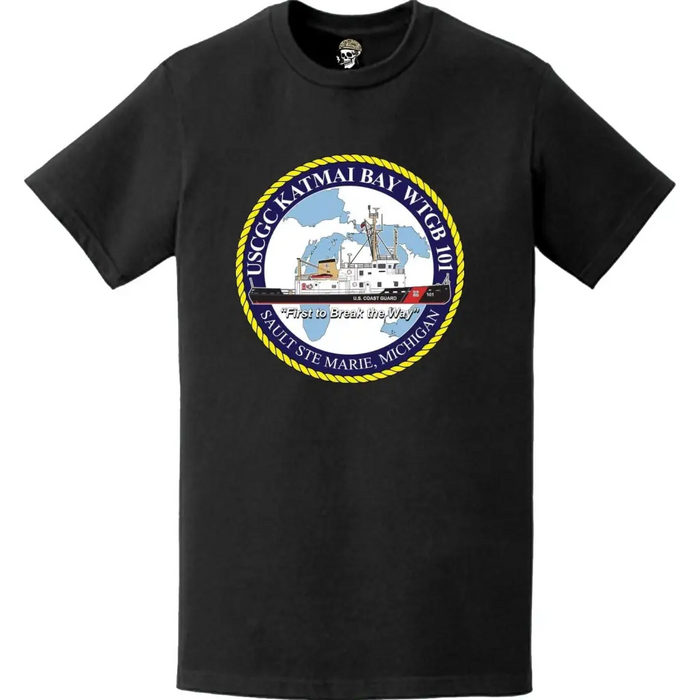 USCGC Katmai Bay (WTGB-101) Ship's Crest Emblem Logo T-Shirt Tactically Acquired   