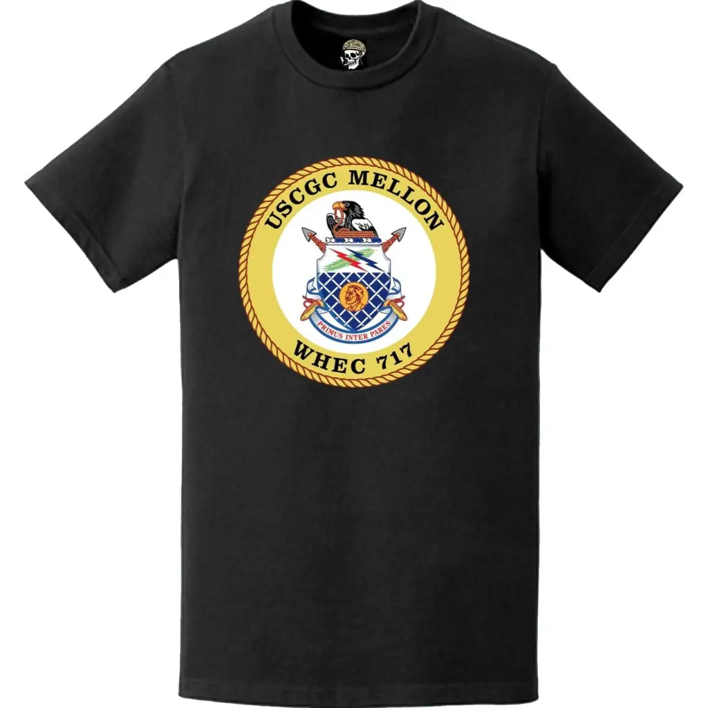 USCGC Mellon (WHEC-717) Ship's Crest Emblem Logo T-Shirt Tactically Acquired   
