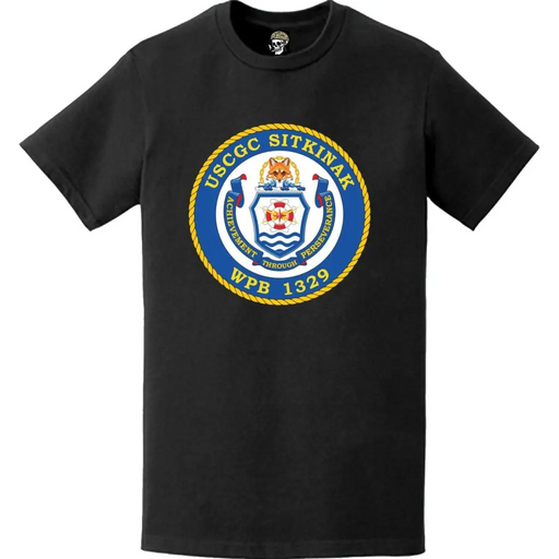 USCGC Sitkinak (WPB-1329) Ship's Crest Emblem Logo T-Shirt Tactically Acquired   