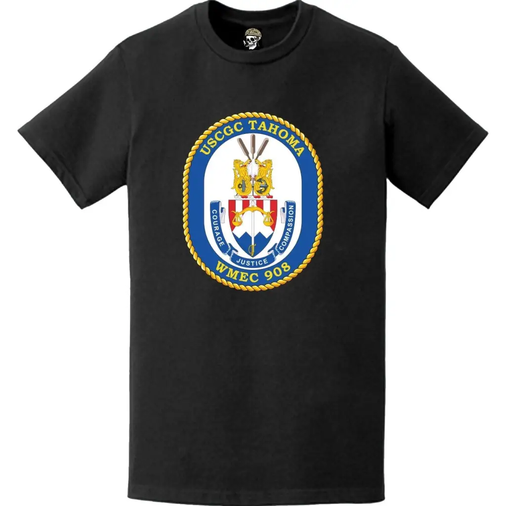 USCGC Tahoma (WMEC-908) Ship's Crest Emblem Logo T-Shirt Tactically Acquired   