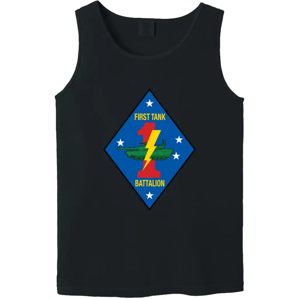 USMC 1st Tank Battalion Logo Emblem Tank Top Tactically Acquired   