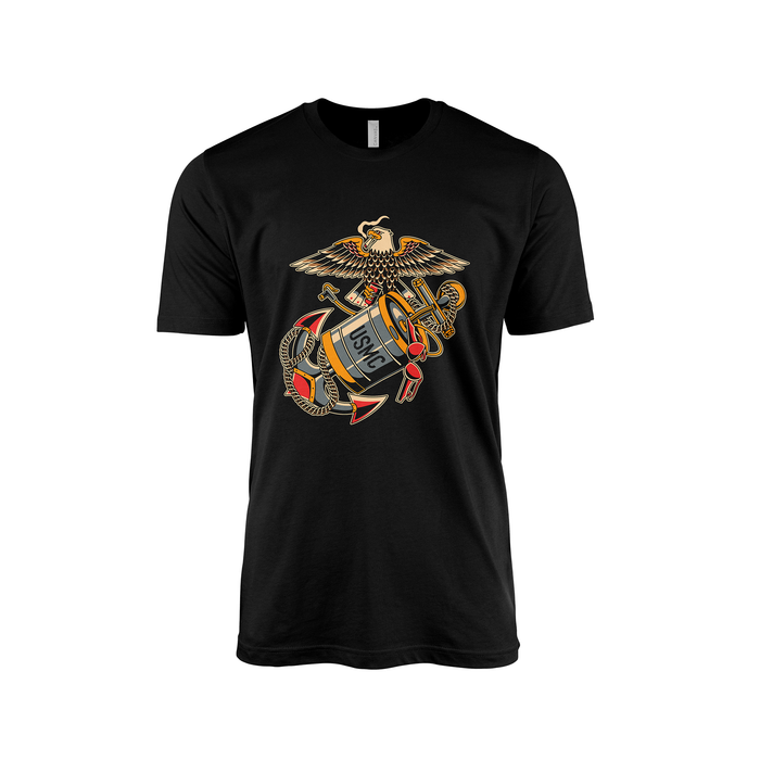 Eagle, Beer Keg and Anchor - U.S. Marine Corps EGA T-Shirt Tactically Acquired Black Small 