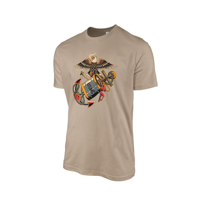 Eagle, Beer Keg and Anchor - U.S. Marine Corps EGA T-Shirt Tactically Acquired   