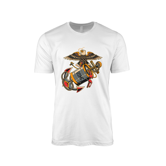 Eagle, Beer Keg and Anchor - U.S. Marine Corps EGA T-Shirt Tactically Acquired White Small 