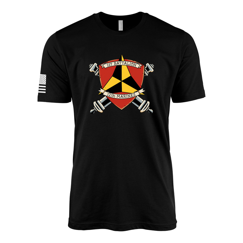 1st Battalion 12th Marines Sailor Jerry Style T-Shirt
