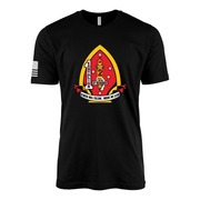 1st Battalion 2nd Marines Sailor Jerry Style T-Shirt - Black