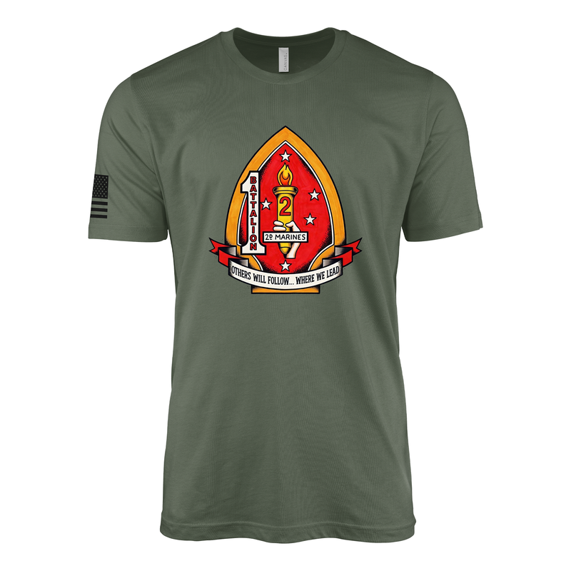 1st Battalion 2nd Marines Vintage Flash Sailor Jerry Style T-Shirt