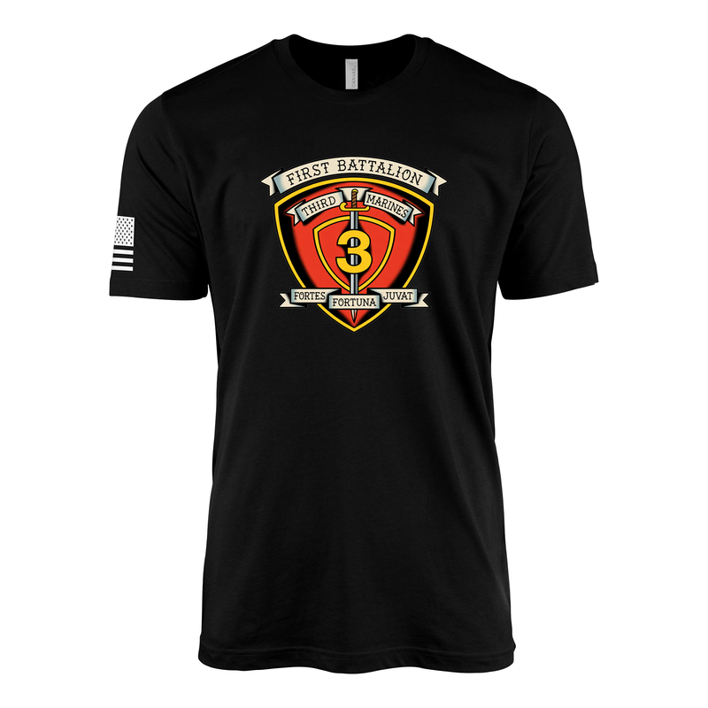 1st Battalion 3rd Marines Vintage Flash Sailor Jerry Style T-Shirt