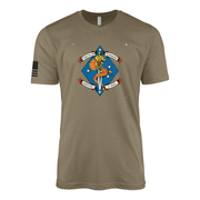 1st Battalion 4th Marines China Marines Sailor Jerry Style T-Shirt - Coyote Brown