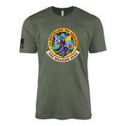 1st Battalion 9th Marines The Walking Dead Sailor Jerry Style T-Shirt - Military Green